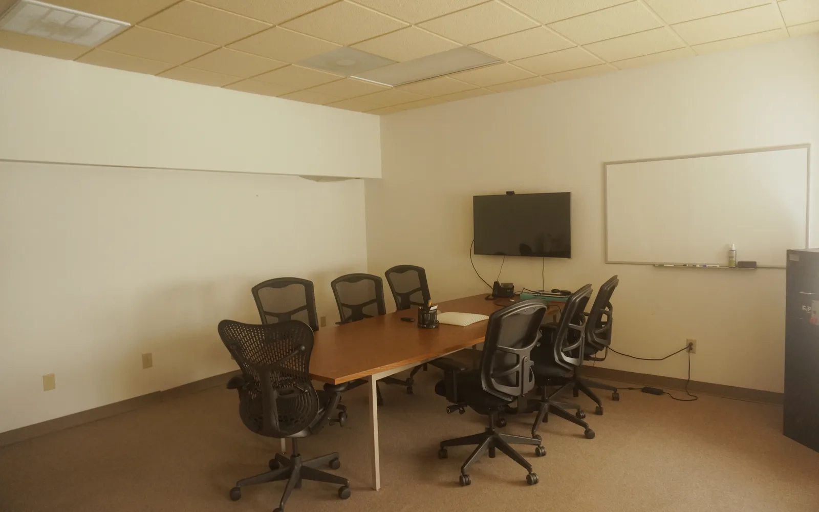 Conference room used for technical reviews and project planning